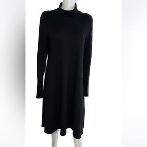 Womens black turtleneck dress size L